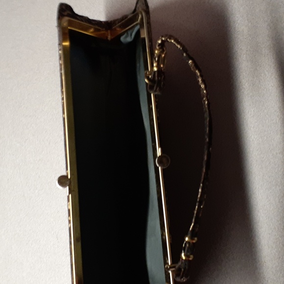 Genuine Vintage 40s/50s Era Evening Bag Asian Inspired Design - Picture 4 of 11